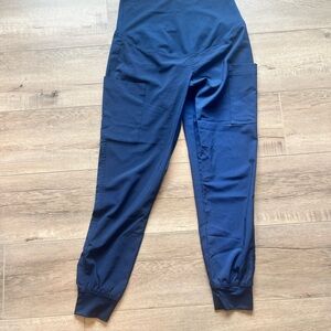 Navy maternity scrub pants